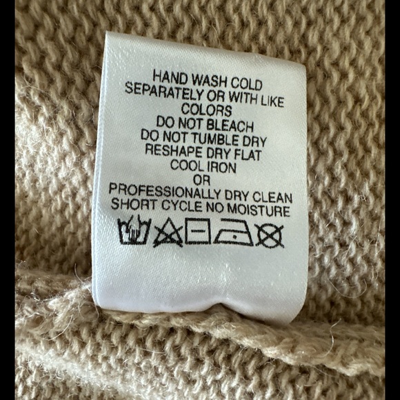 A.IDA open front long sweater cardigan beige size L 😄 - Picture 5 of 9